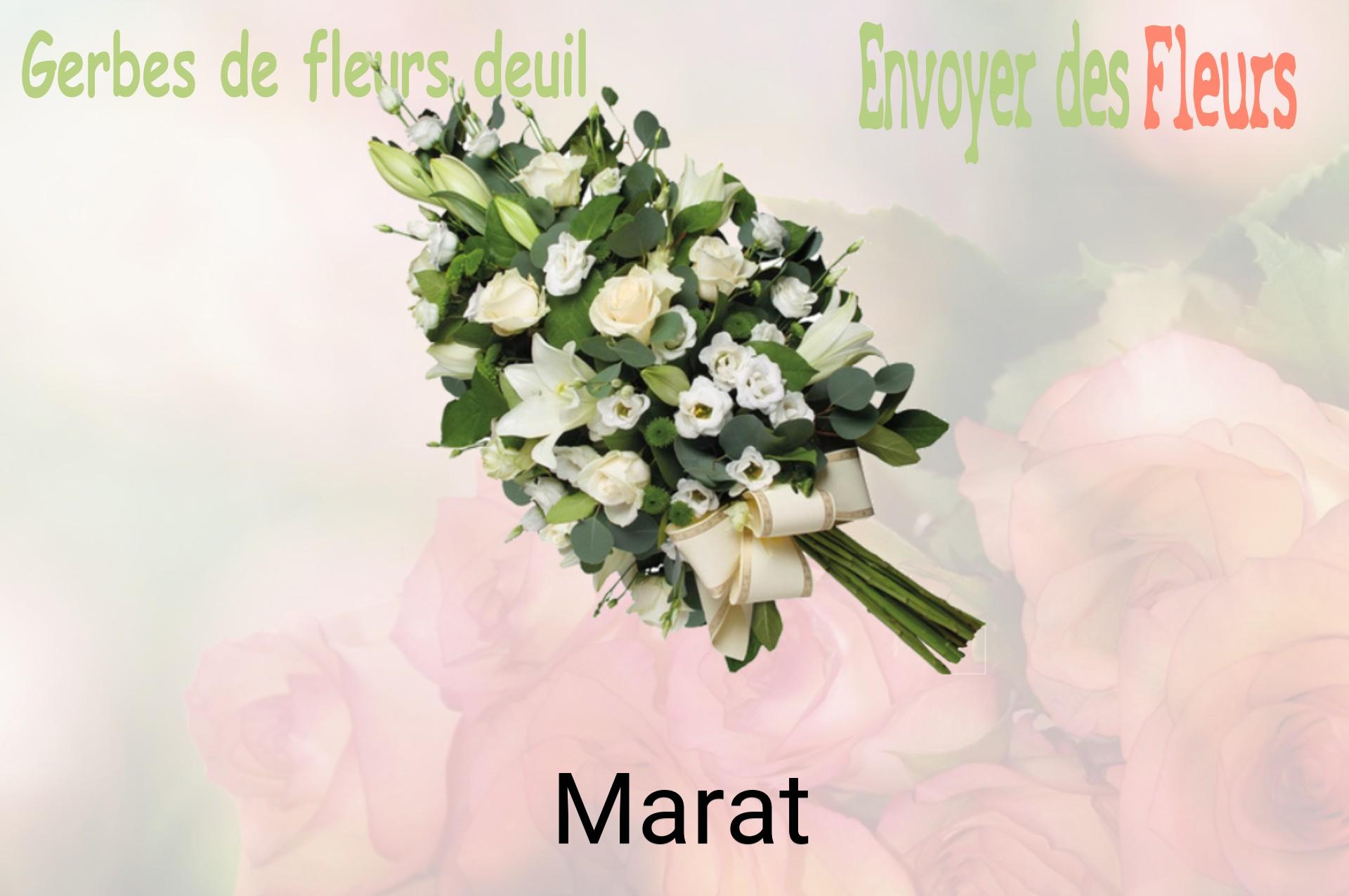 Gerbe de fleurs de deuil livrée à Marat